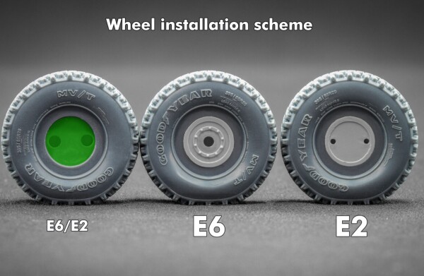 Set of wheels with CTIS inflation system for HIMARS from Trumpeter ScaleX WM 35012 детальное изображение Колёса Афтермаркет
