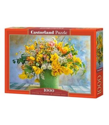 Пазл Весенние цветы в зеленой вазе 1000 шт детальное изображение 1000 элементов Пазлы
