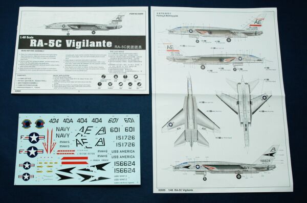 Сборная модель самолета RA-5C &quot;Vigilante&quot; детальное изображение Самолеты 1/48 Самолеты