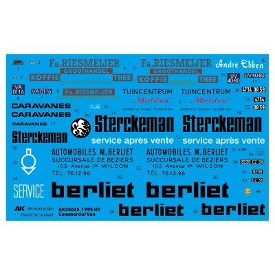 Збірна модель 1/35 Автомобіль Citroen Type HY - Комерційний фургон (1964-1969) AK-Interactive 35035 детальное изображение Автомобили 1/35 Автомобили