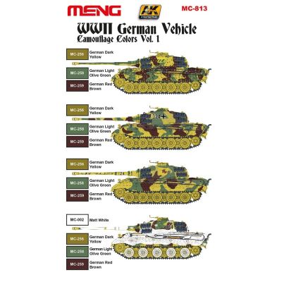 WWII GERMAN VEHICLE CAMOUFLAGE COLORS VOL.1 детальное изображение Наборы красок Краски
