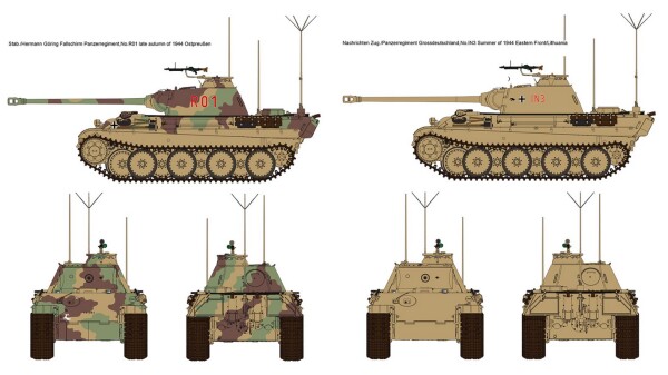 Збірна модель 1/35 Німецький середній танк Panther Ausf.G Panzerbefehlswagen RFM RM-5089 детальное изображение Военная техника 