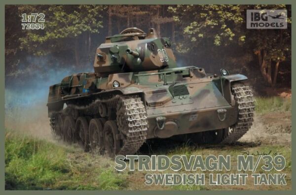 Сборная модель шведского легкого танка Stridsvagn m/39 детальное изображение Бронетехника 1/72 Бронетехника