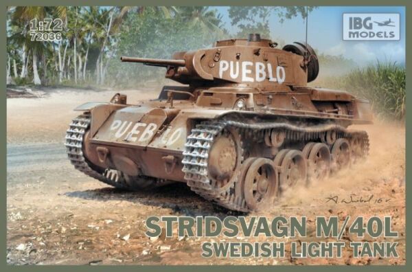 Сборная модель шведского легкого танка Stridsvagn m/40 L детальное изображение Бронетехника 1/72 Бронетехника