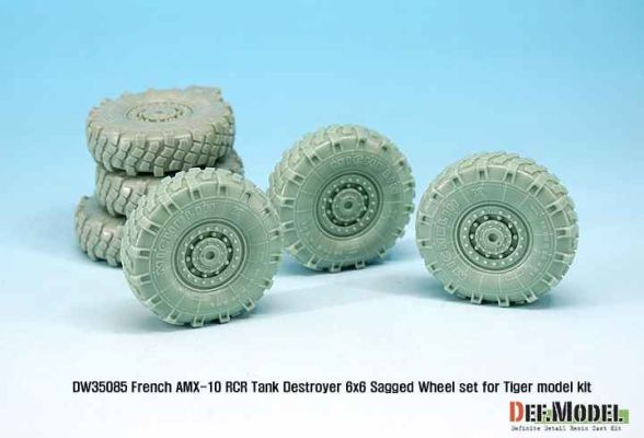 French AMX-10 RCR Tank Destroyer 6x6 Sagged Wheel set  детальное изображение Смоляные колёса Афтермаркет