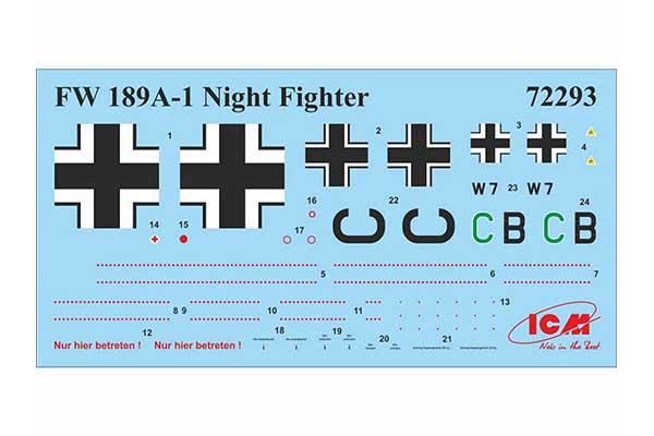 FW 189A-1 German night fighter детальное изображение Самолеты 1/72 Самолеты