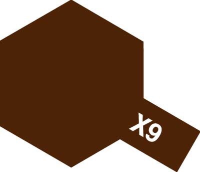 Alcohol-based acrylic paint Brown 10ml Tamiya Mini X-9 детальное изображение Акриловые краски Краски