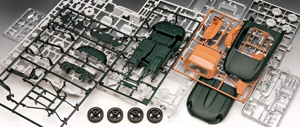 Сборная модель 1/24 Автомобиль Ягуар Е-Тип Родстер Ревелл 07687 детальное изображение Автомобили 1/24 Автомобили