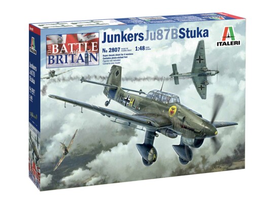 Збірна модель 1/48 Літак Junkers Ju 87B Stuka &quot;Battle of Britain&quot; Italeri 2807 детальное изображение Самолеты 1/48 Самолеты