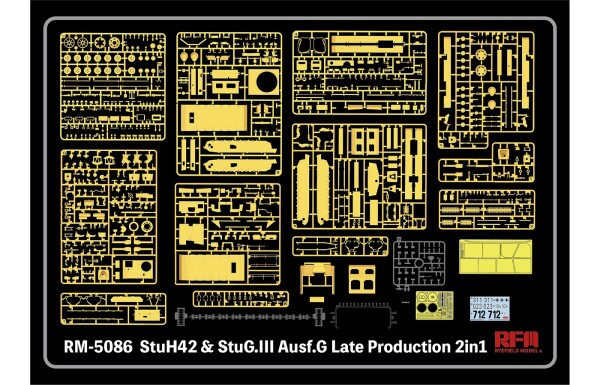 Збірна модель 1/35 САУ StuH 42 та StuG.III Ausf.G пізнього виробництва Rye Field Model RM-5086 детальное изображение Бронетехника 1/35 Бронетехника