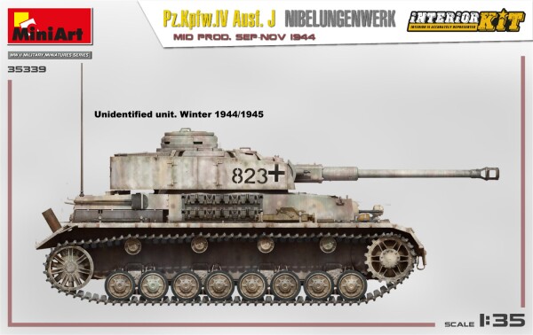 Збірна модель 1/35 Німецький танк Pz.Kpfw. IV Ausf. J вересень-листопад 1944 з інтер'єром MiniArt 35339 детальное изображение Бронетехника 1/35 Бронетехника