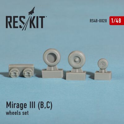 Mirage III (B,C) wheels set (1/48) детальное изображение Смоляные колёса Афтермаркет