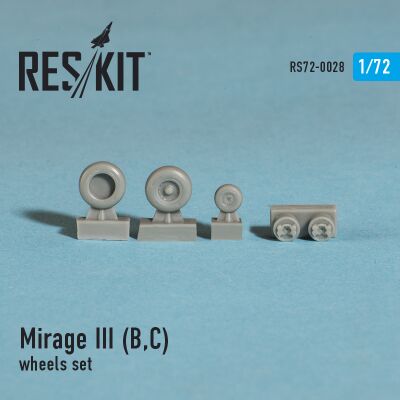 Mirage III (B,C) wheels set (1/72) детальное изображение Смоляные колёса Афтермаркет
