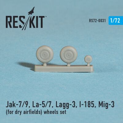 Jak-7/9, La-5/7, Lagg-3, I-185, Mig-3  (for dry airfields) wheels set (1/72) детальное изображение Смоляные колёса Афтермаркет