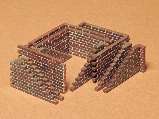 Scale model 1/35 Brick wall kit Tamiya 35028 детальное изображение Наборы деталировки Диорамы