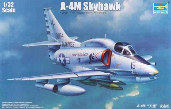 Сборная модель 1/32 Американский штурмовик A-4M Skyhawk Трумпетер 02268 детальное изображение Самолеты 1/32 Самолеты