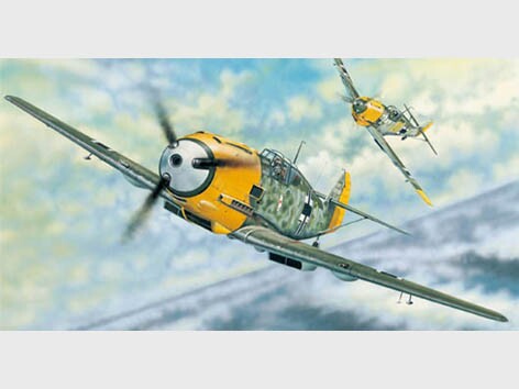 Сборная модель 1/32 Самолет Мессершмитт Bf 109E-3 Трумпетер 02288 детальное изображение Самолеты 1/32 Самолеты