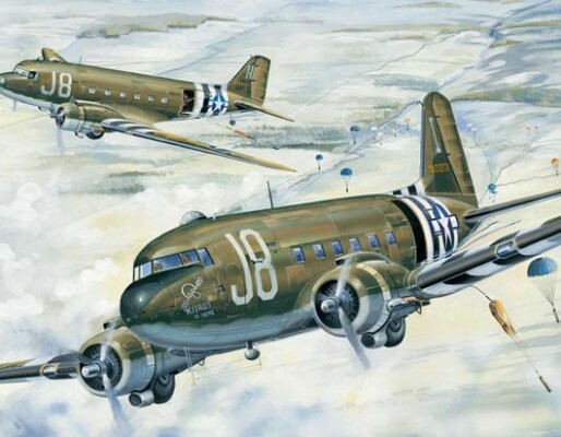 Scale model 1/48 Transport aircraft C-47A Skytrain Trumpeter 02828 детальное изображение Самолеты 1/48 Самолеты