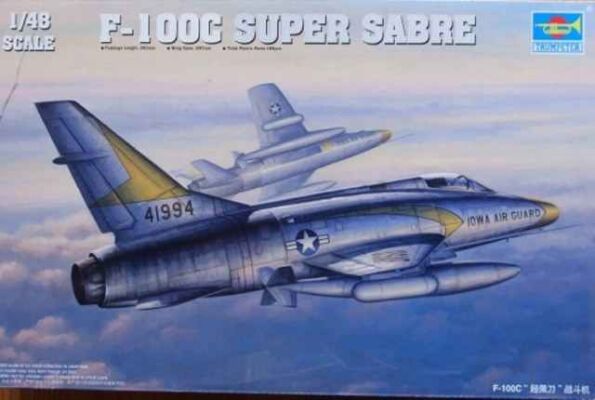 Збірна модель 1/48 Винищувач F-100C &quot;Super Saber&quot; Fighter Trumpeter 02836 детальное изображение Самолеты 1/48 Самолеты