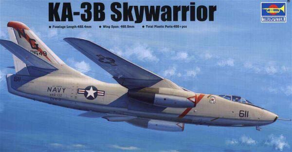 Збірна модель 1/48 Стратегічний бомбардувальник  KA-3B Skywarrior  Trumpeter 02869 детальное изображение Самолеты 1/48 Самолеты