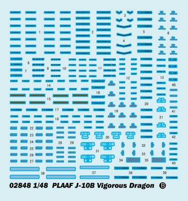 Збірна модель літака PLAAF J-10B Vigorous Dragon детальное изображение Самолеты 1/48 Самолеты