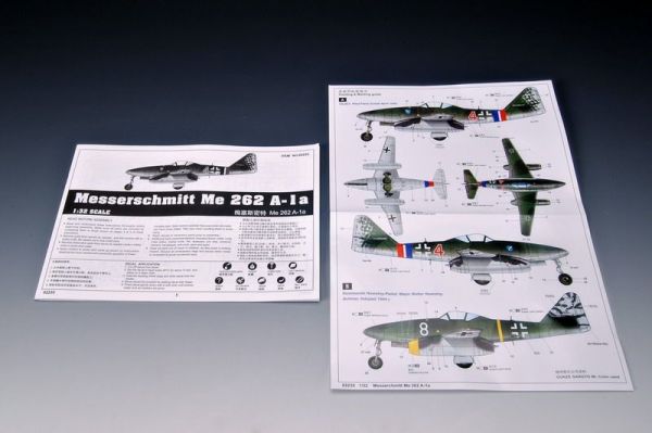 Збірна модель 1/32 Літак Messerchmitt Me 262 A-1 Trumpeter 02235 детальное изображение Самолеты 1/32 Самолеты