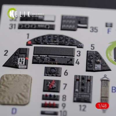 TBF-1C decal interior for Academy kit 1/48 KELIK K48087 детальное изображение 3D Декали Афтермаркет