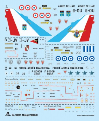 Збірна модель 1/72 Літак Dassault Міраж 2000 B/D Italeri 90023 детальное изображение Самолеты 1/72 Самолеты