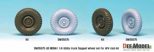 US M38A1 4X4 truck Sagged Wheel set  детальное изображение Смоляные колёса Афтермаркет