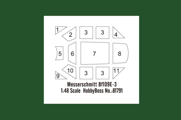 Збірна модель 1/48 Літак Messerschmitt Bf 109 E-3 HobbyBoss 81791 детальное изображение Самолеты 1/48 Самолеты