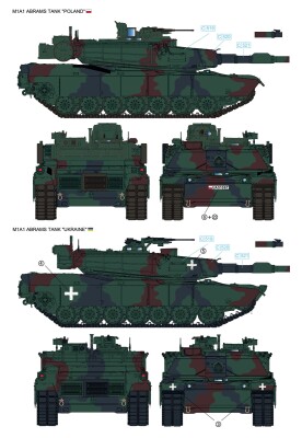 Збірна модель 1/35 Танк M1A1 Abrams Україна/Польща 2в1 (limited edition) RFM RM-5106 детальное изображение Бронетехника 1/35 Бронетехника