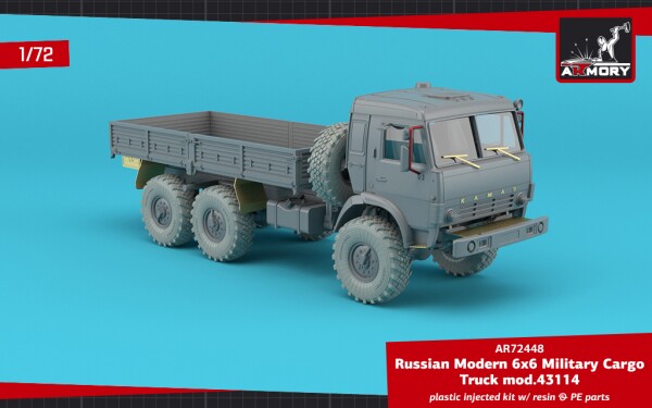 Збірна модель 1/72 Пострадянський вантажний автомобіль 6×6, мод. 43114 Armory Models Group AR72448-R детальное изображение Автомобили 1/72 Автомобили