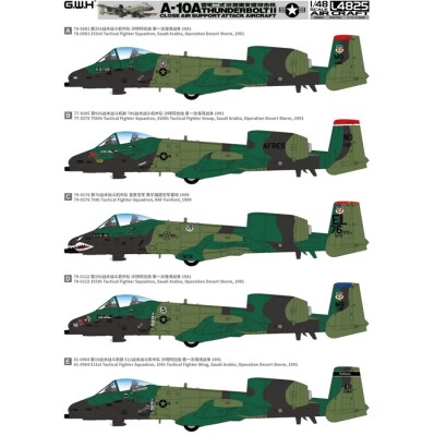 Збірна модель 1/48 Літак A-10A Thunderbolt II Great Wall Hobby L4825 детальное изображение Самолеты 1/48 Самолеты