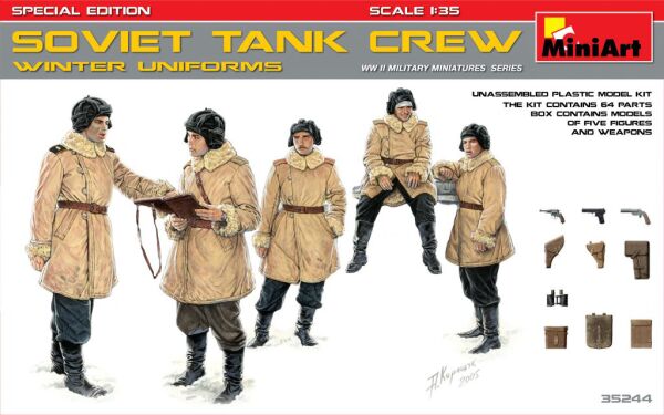 Советский танковый экипаж (зимняя униформа) специальное издание детальное изображение Фигуры 1/35 Фигуры