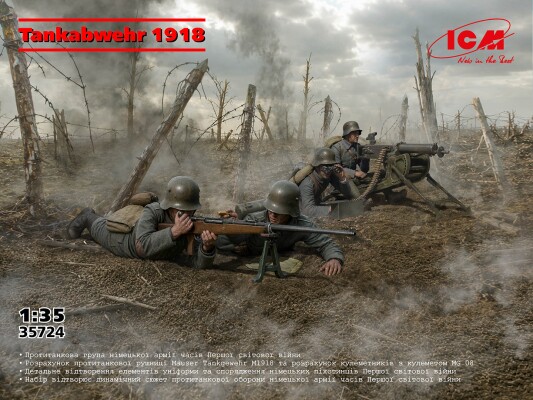 Сборная модель 1/35 Фигуры набор Противотанковая оборона 1918 года ICM 35724 детальное изображение Фигуры 1/35 Фигуры
