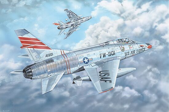 Сборная модель 1/32 Истребитель F-100C Super Sabre Трумпетер 03221 детальное изображение Самолеты 1/32 Самолеты