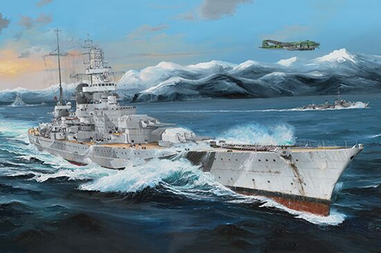 Сборная модель 1/200 Немецкий линкор  Scharnhorst Battleshipr Трумпетер 03715 детальное изображение Флот 1/200 Флот