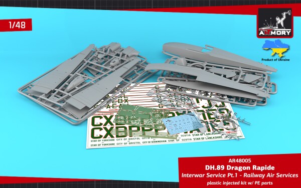 Сборная модель 1/48 Ближнемагистральный авиалайнер DH.89 Dragon Rapide Armory Models Group 48005 детальное изображение Самолеты 1/48 Самолеты