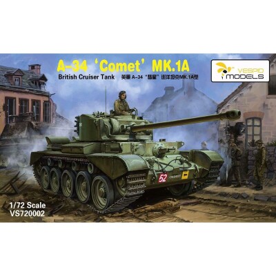 Збірна модель 1/72 Британський середній танк A-34 Comet Mk.1A. Vespid Models VS720002 детальное изображение Бронетехника 1/72 Бронетехника