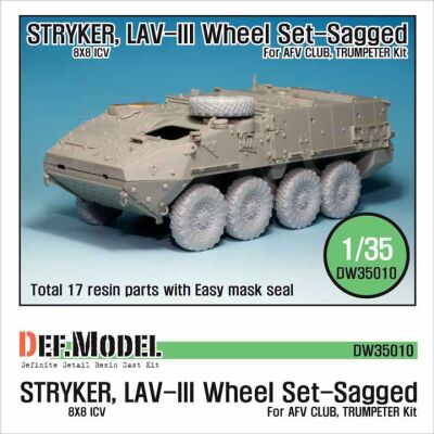 Stryker/LAV-III Mich. XML Sagged Wheel set  детальное изображение Смоляные колёса Афтермаркет