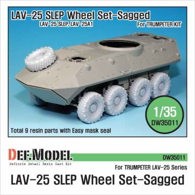 LAV-25 Mich. XML Sagged Wheel set  детальное изображение Смоляные колёса Афтермаркет