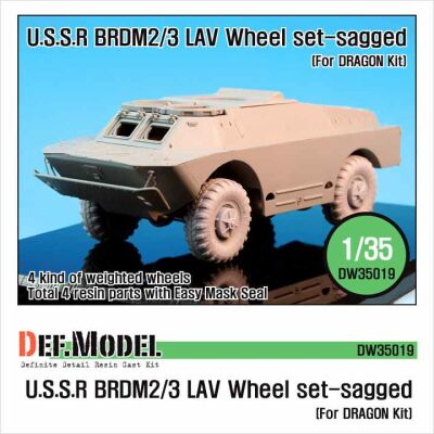  BRDM-2/3 LAV Sagged Wheel set  детальное изображение Смоляные колёса Афтермаркет