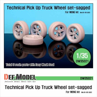 Technical Pick up Truck Sagged Wheel set  детальное изображение Смоляные колёса Афтермаркет