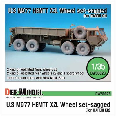 M977 HEMTT &quot;XZL&quot; Sagged Wheel set детальное изображение Смоляные колёса Афтермаркет