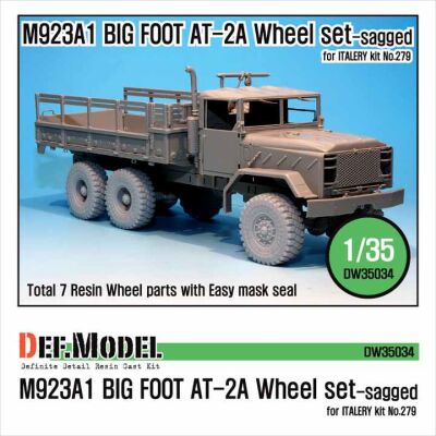 M923A1 'BIG FOOT' Truck GD AT-2A Sagged Wheel set детальное изображение Смоляные колёса Афтермаркет