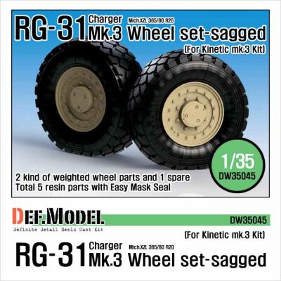RG-31 Mk.3 Sagged Wheel set  детальное изображение Смоляные колёса Афтермаркет