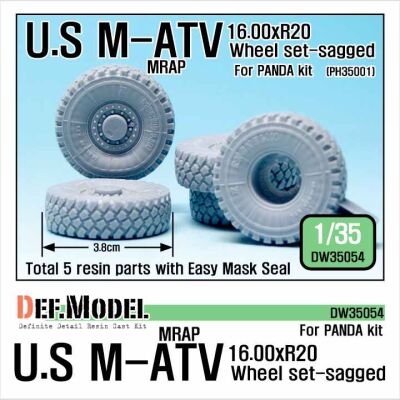 US Army M-ATV 'Big' Sagged Wheel set  детальное изображение Смоляные колёса Афтермаркет