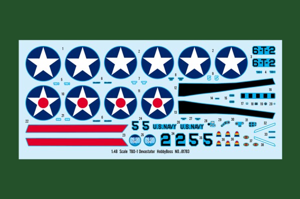 Збірна модель 1/48 Американський бомбардувальник-торпедоносець TBD-1 HobbyBoss 81783 детальное изображение Самолеты 1/48 Самолеты