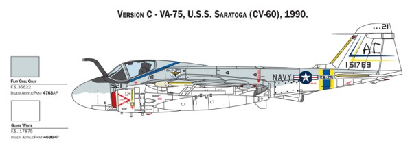 Збірна модель 1/72 Літак KA-6D Intruder Italeri 1405 детальное изображение Самолеты 1/72 Самолеты