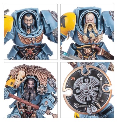 Игровой набор Warhammer 40000 - SPACE WOLVES - WOLF GUARD TERMINATORS детальное изображение Космические Волки Космические Десантники